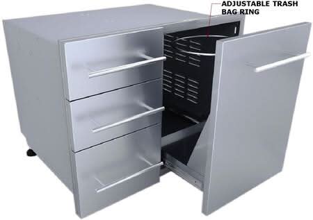 Sunstone Designer Raised Triple Drawer - DE-LPCTD30