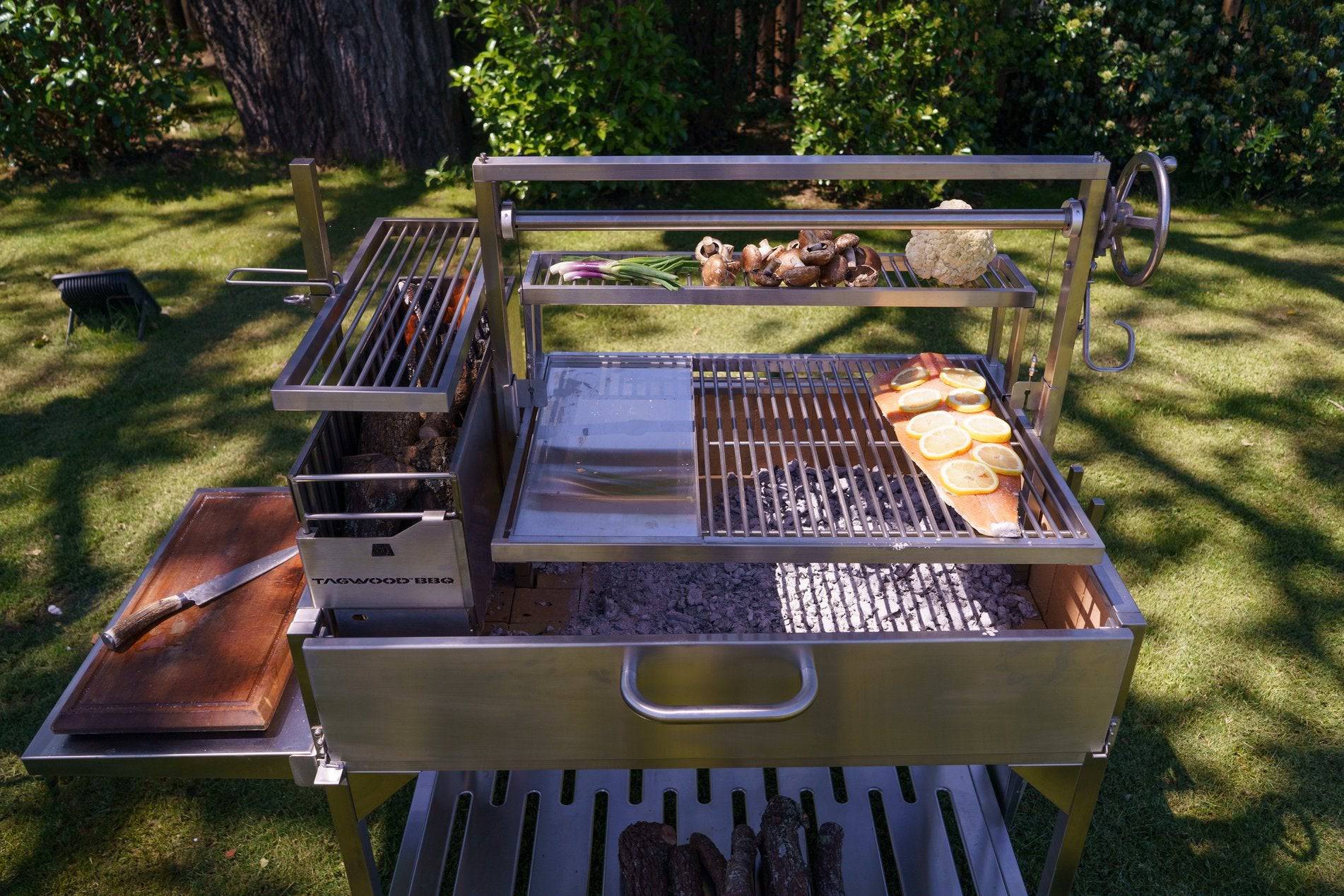 Tagwood BBQ XL Argentine Santa Maria Wood Fire & Charcoal Gaucho Grill | BBQ23SS -