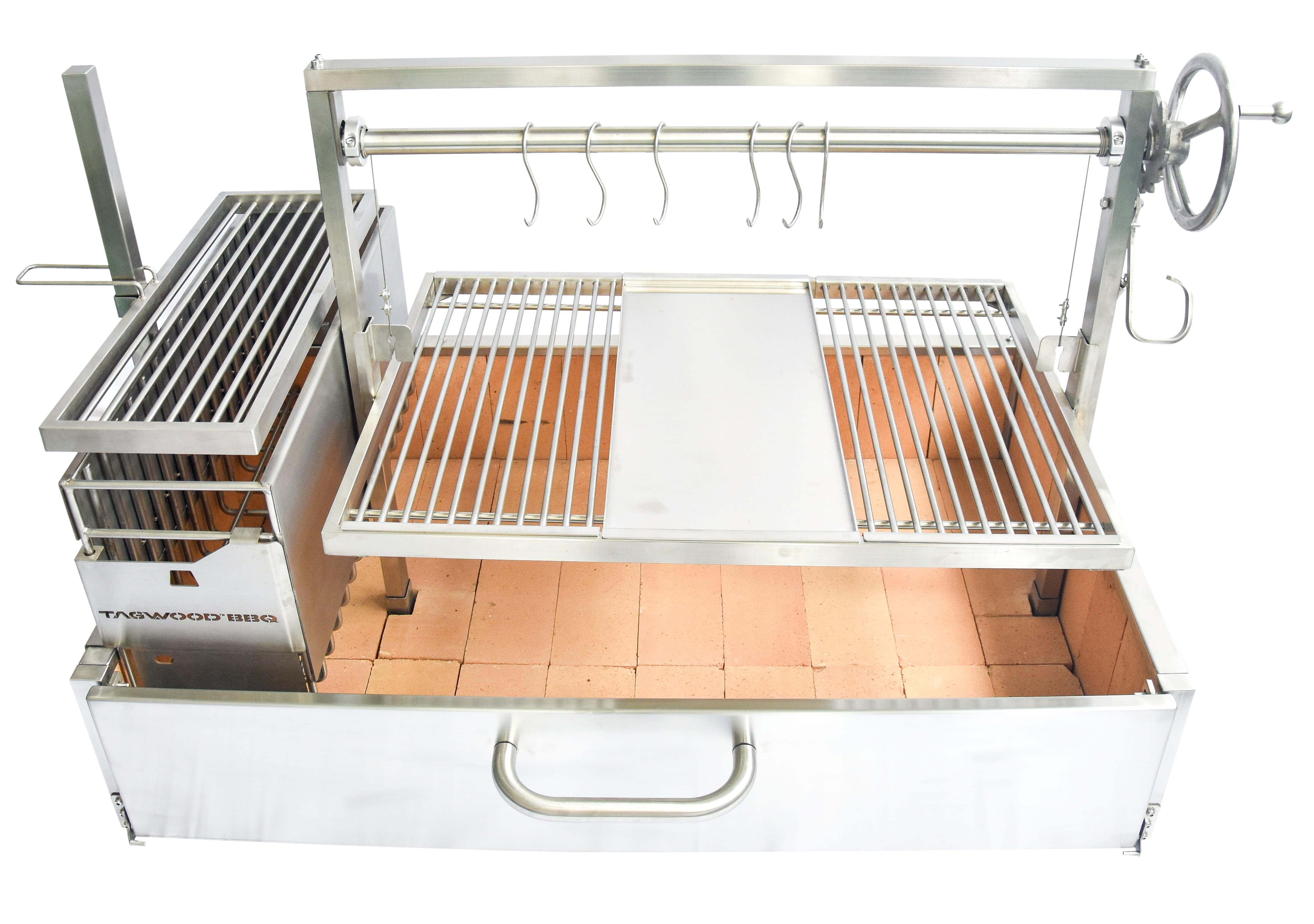 Tagwood BBQ XL Built-In Santa Maria Argentine Wood Fire & Charcoal Gaucho Grill OPEN FIRE COOKING | BBQ25SS -