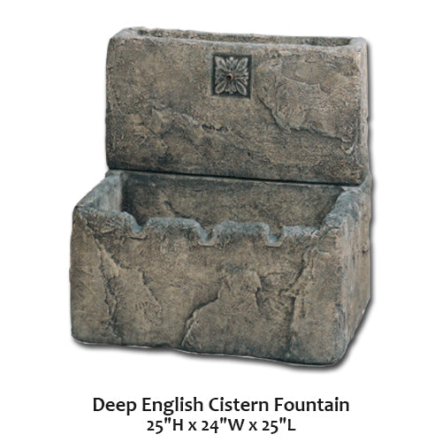 Elegant Deep English Cistern Fountain for Exquisite Outdoor Spaces