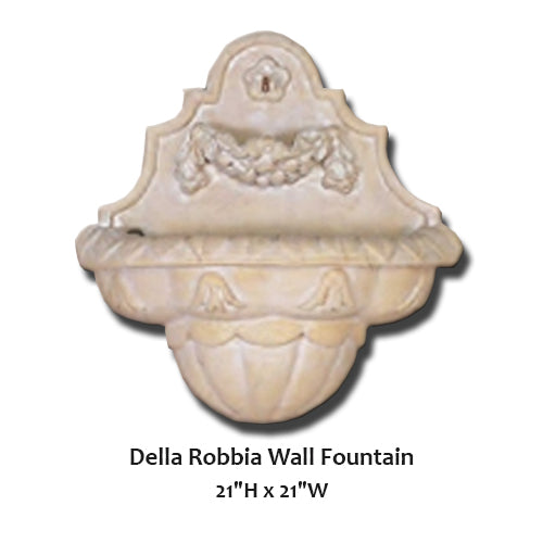 Elegant Della Robbia Wall Fountain for Timeless Charm