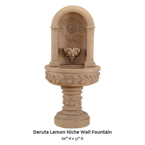 Elegante Wandbrunnen mit Zitrone aus Deruta