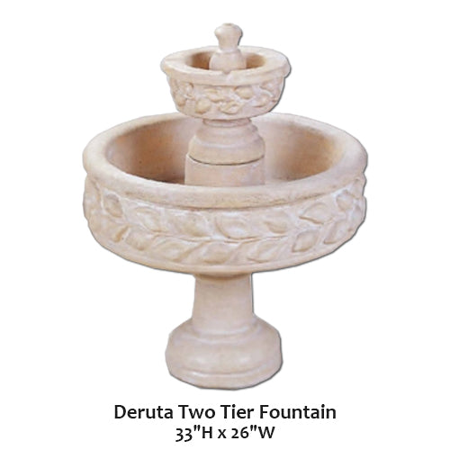 Elegante Zweistufige Deruta-Brunnen