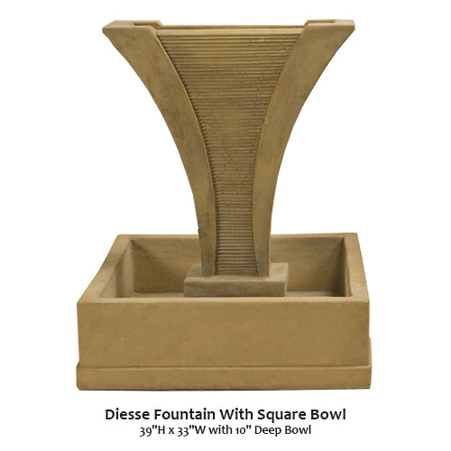 Stylish Square Bowl Fountain by Diesse