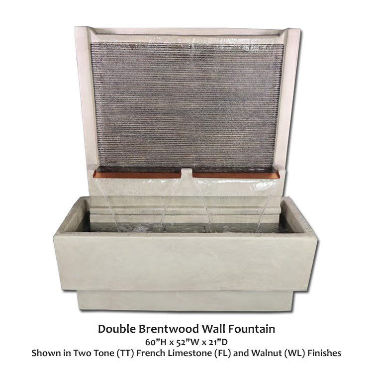 Exquisite Double Brentwood Wall Fountain for a Touch of Elegance