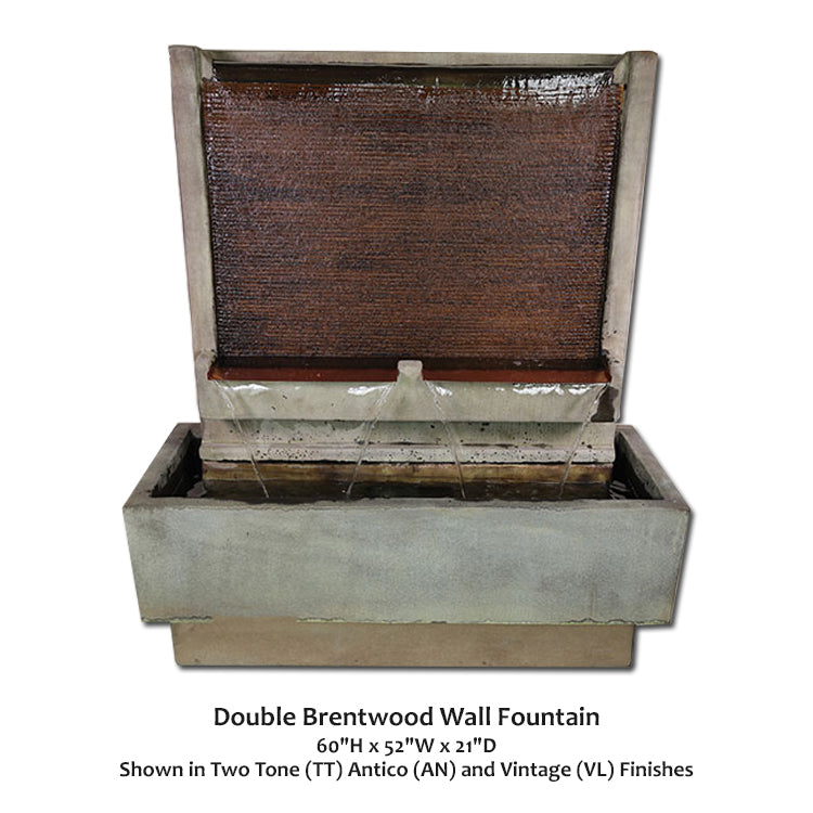Exquisite Double Brentwood Wall Fountain for a Touch of Elegance