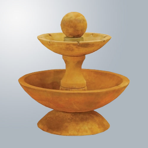 Elegant Two-Tier Fountain with Decorative Spillways