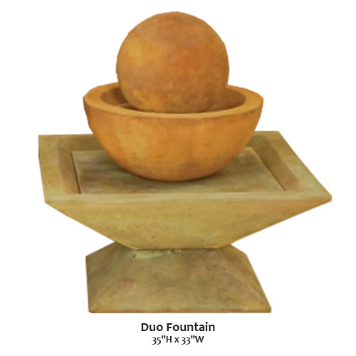 Elegant Duo Fountain for Serene Water Features