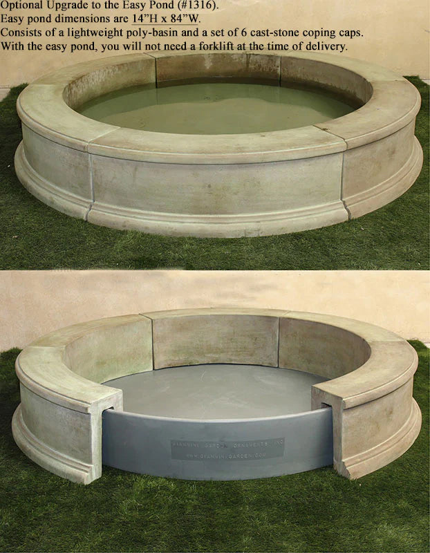 Elegant Parigi Pond Outdoor Water Fountain for Your Garden Serenity