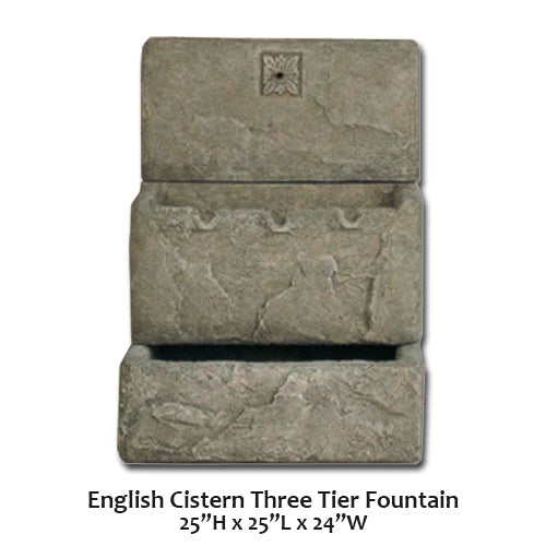Elegant Three-Tier English Cistern Fountain