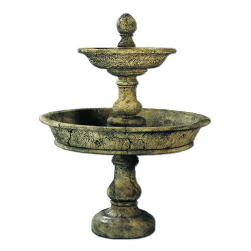 Elegantly Crafted Ercolano Two-Tier Outdoor Water Fountain