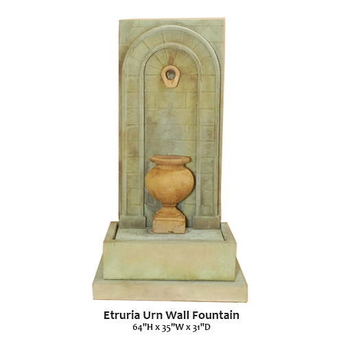Elegant Etruria Urn Wall Fountain for Enchanting Outdoor Spaces
