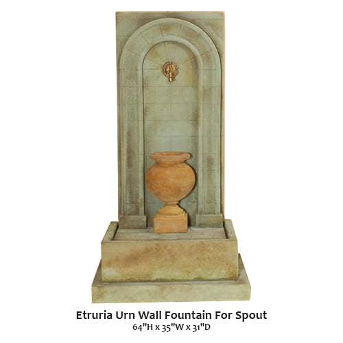 Elegant Etruria Wall Fountain with Stunning Spout