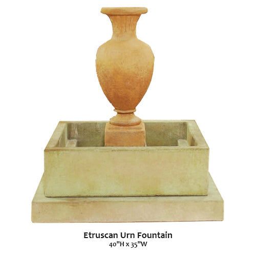 Elegant Etruscan Urn Water Fountain