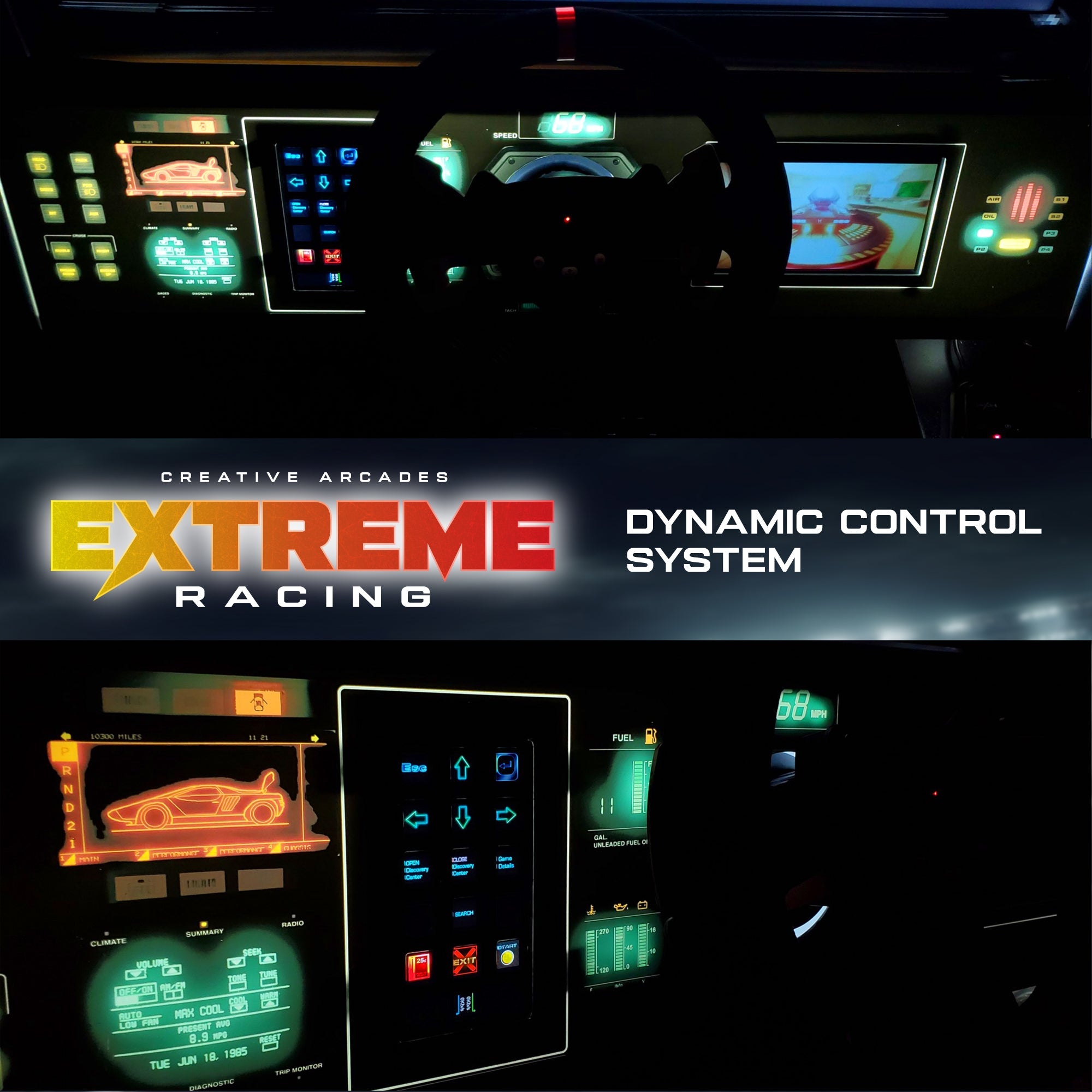 Creative Arcades Extreme Racing Arcade Machine | 200 Classic Racing Games | Wifi Compatible