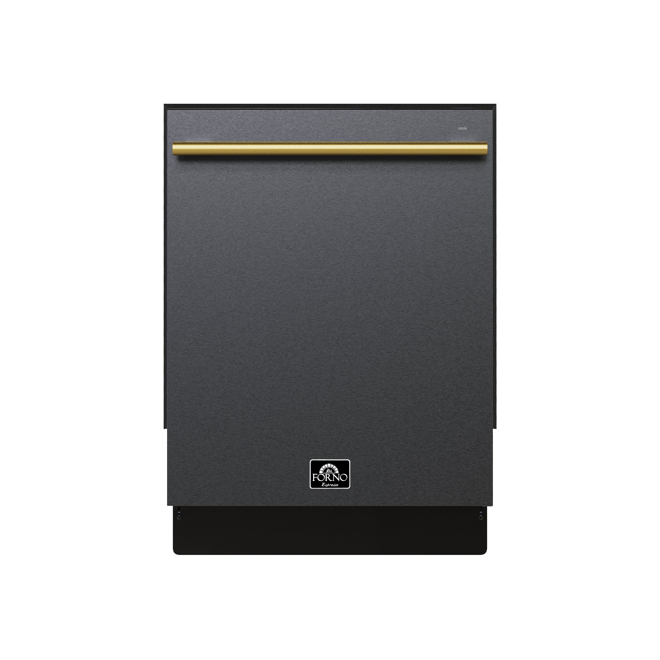 Forno Romano Espresso 24-Inch Built-In Dishwasher, Black Finish, Stainless Steel Tub, 49 dBA, Energy Star Certified