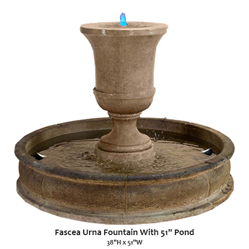 Elegant Fascea Urna Fountain with Spacious 51" Pond