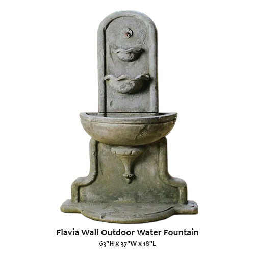 Elegant Flavia Outdoor Wall Water Fountain for a Serene Atmosphere