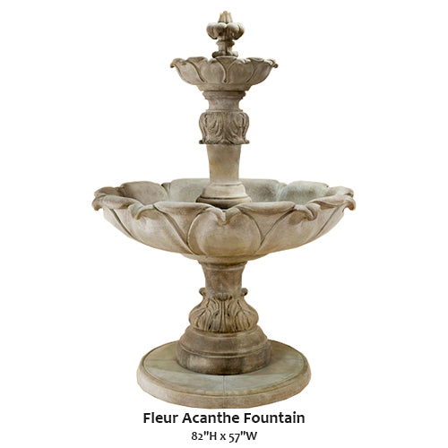 Elegant Acanthe Floral Fountain