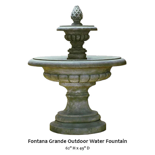 Elegant Fontana Grande Outdoor Water Fountain for Tranquil Spaces