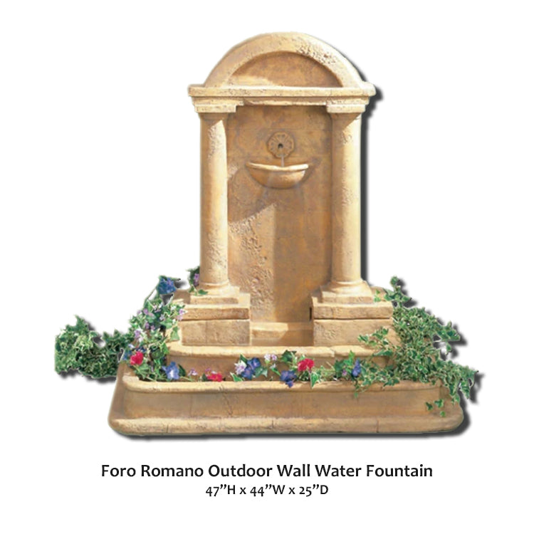 Elegant Foro Romano Outdoor Wall Water Fountain
