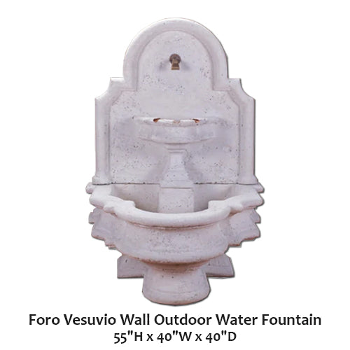 Elegant Foro Vesuvio Outdoor Wall Water Fountain for Your Garden