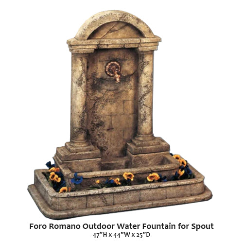 Elegant Foro Romano Outdoor Spout Water Fountain