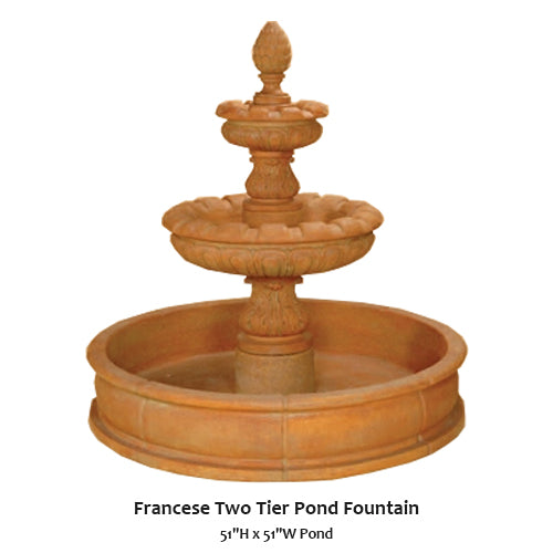 Elegant Two-Tier French Pond Fountain
