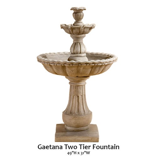 Elegant Gaetana Two-Tier Water Fountain
