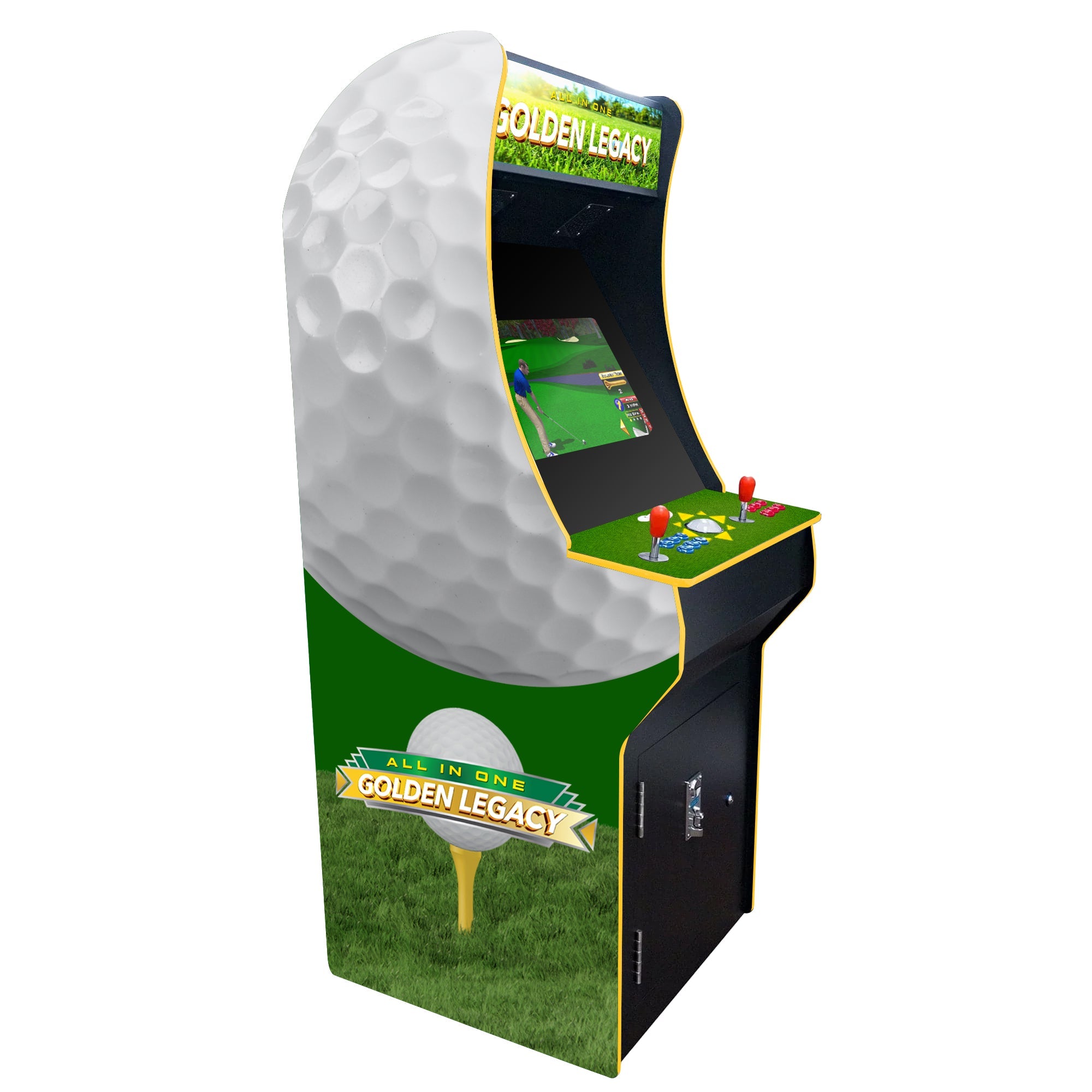 Creative Arcades Classic Golf Arcade Game Machine | 2P Golden Legacy Golf Edition
