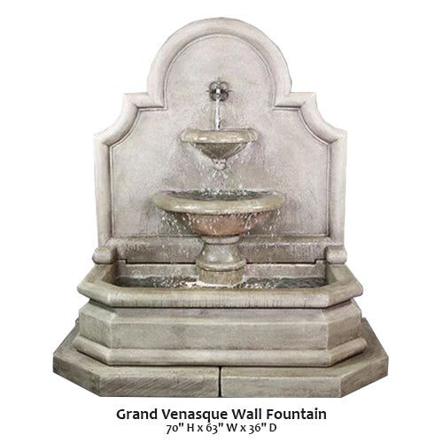 Elegant Grand Venasque Wall Fountain for a Classy Touch