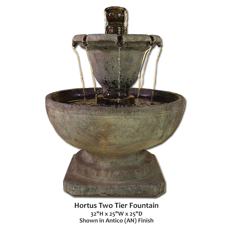 Elegantly Designed Two-Tier Hortus Fountain for Outdoor Serenity