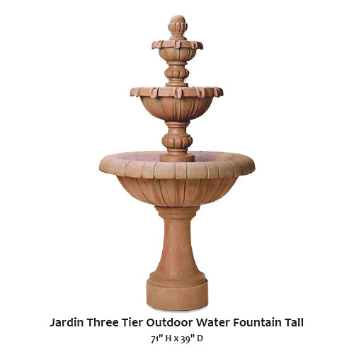 Elegant Three-Tiered Outdoor Water Fountain for Your Garden