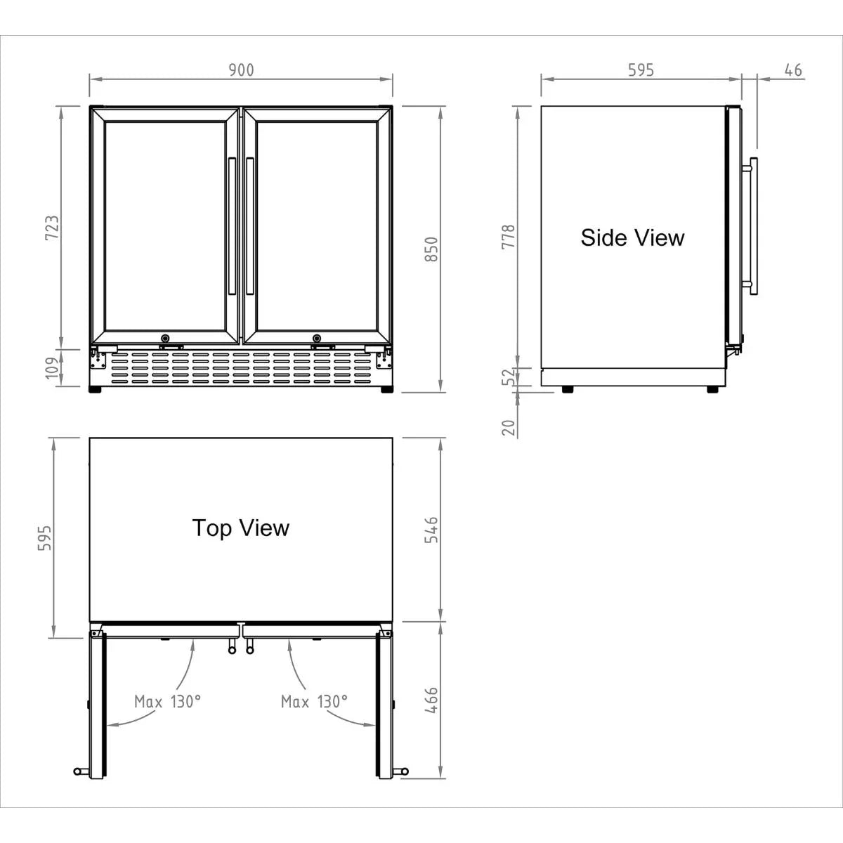 KingsBottle 36" Beer and Wine Cooler Combination with Low-E Glass Door - KBU190BW
