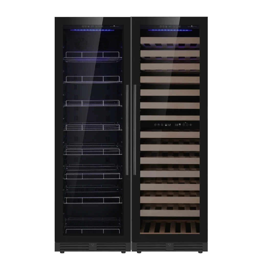 KingsBottle Upright Wine & Beverage cooler Combo With Low-E Glass - KBU425BW3