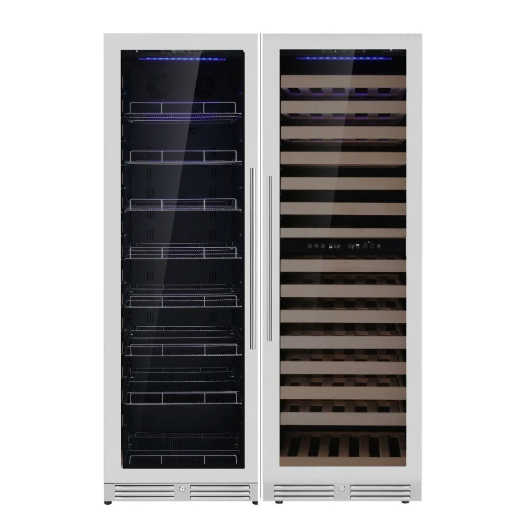 KingsBottle Upright Wine & Beverage cooler Combo With Low-E Glass - KBU425BW3