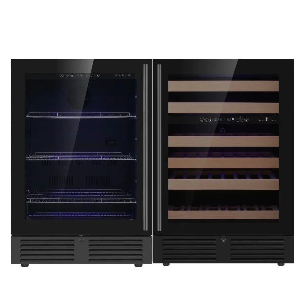 KingsBottle 48" Ultimate Under Bench Wine and Bar Refrigerator Combo - KBU145BW3