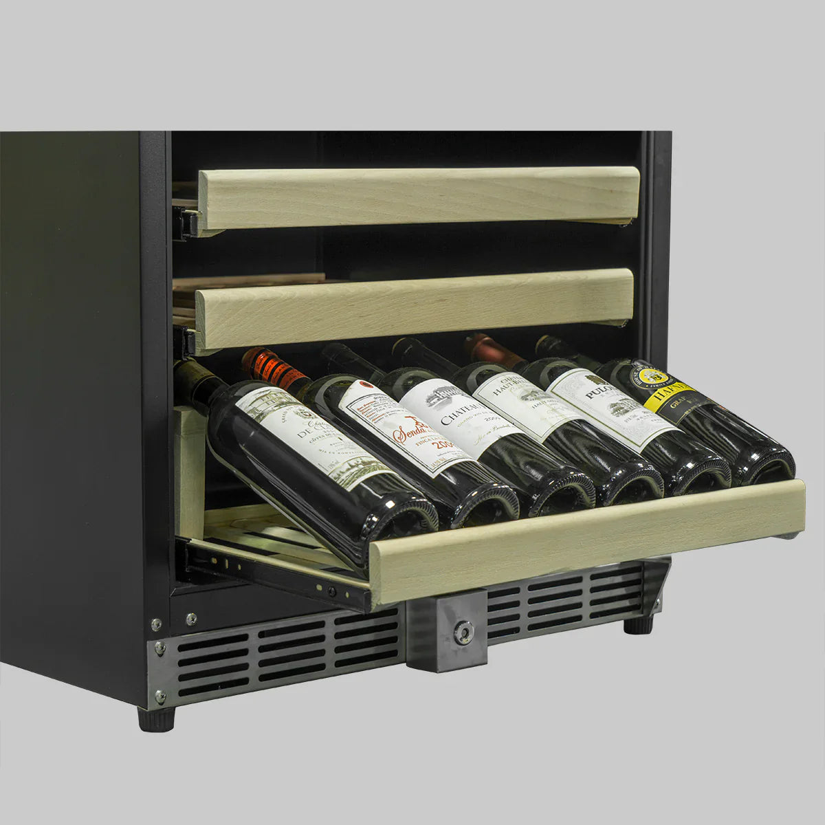 KingsBottle 48 Inch Glass Door Wine And Beverage Fridge Center Built In - KBU50BW3