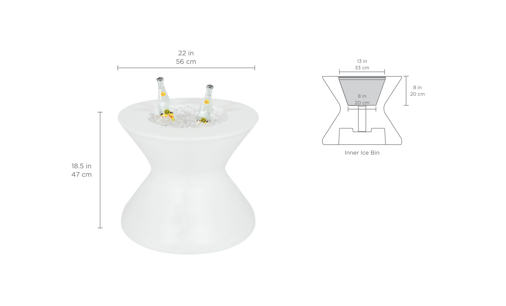 Ledge Signature Tall Ice Bin Side Table