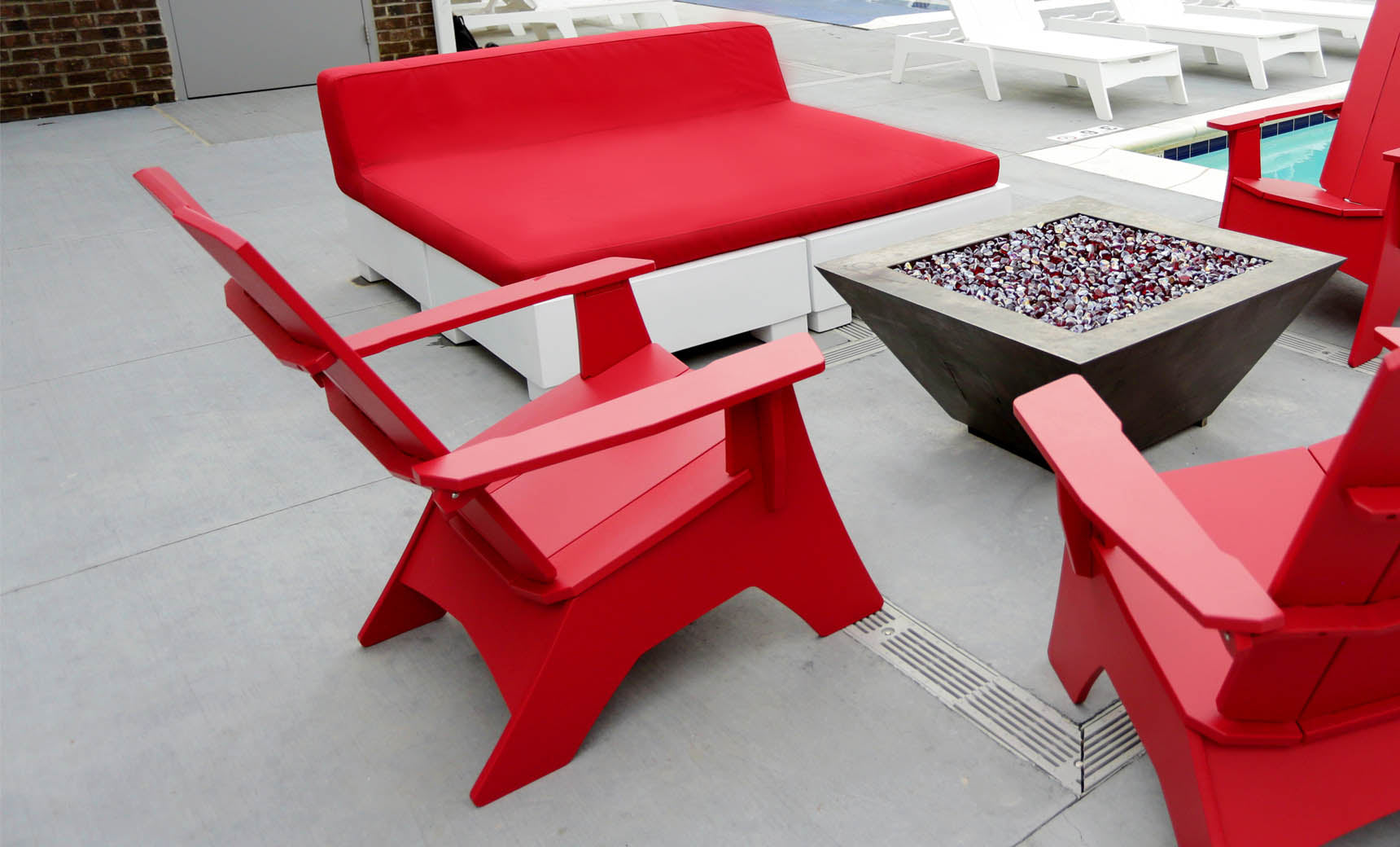 Ledge Affinity Square Sunbed with Backrest Cushion