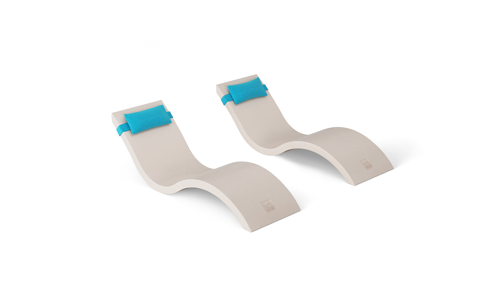 Ledge Signature Chaise and Headrest Pillow In-Pool Set
