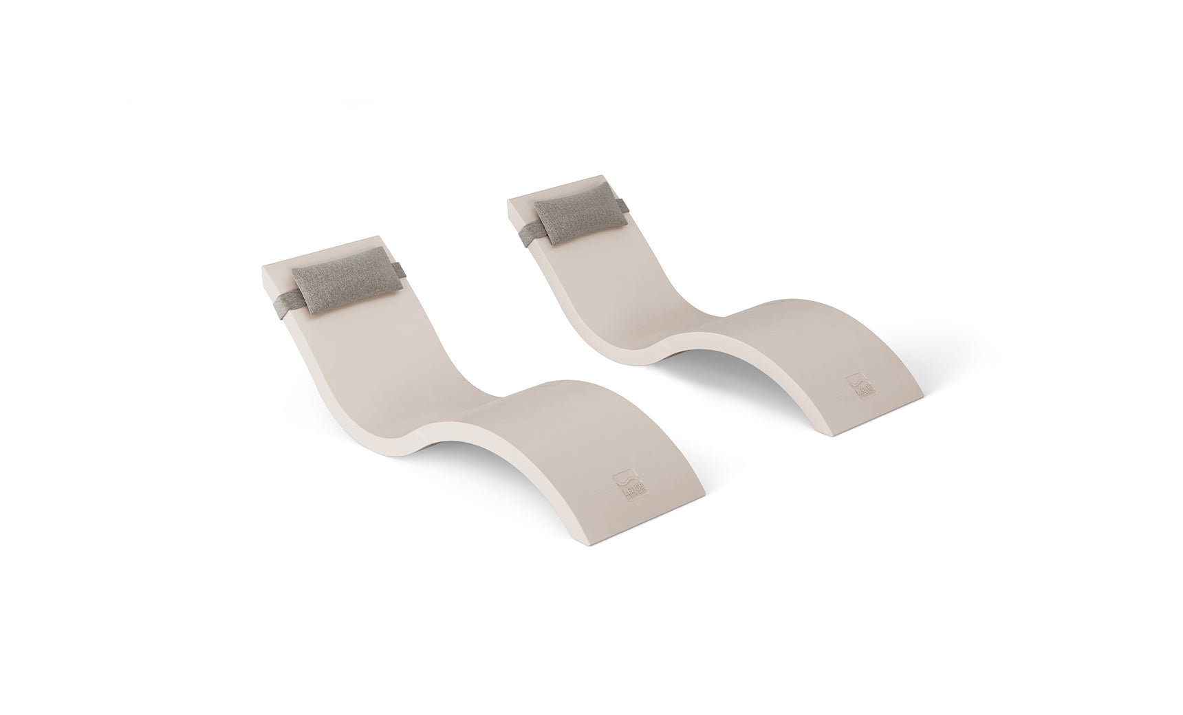 Ledge Signature Chaise and Headrest Pillow In-Pool Set