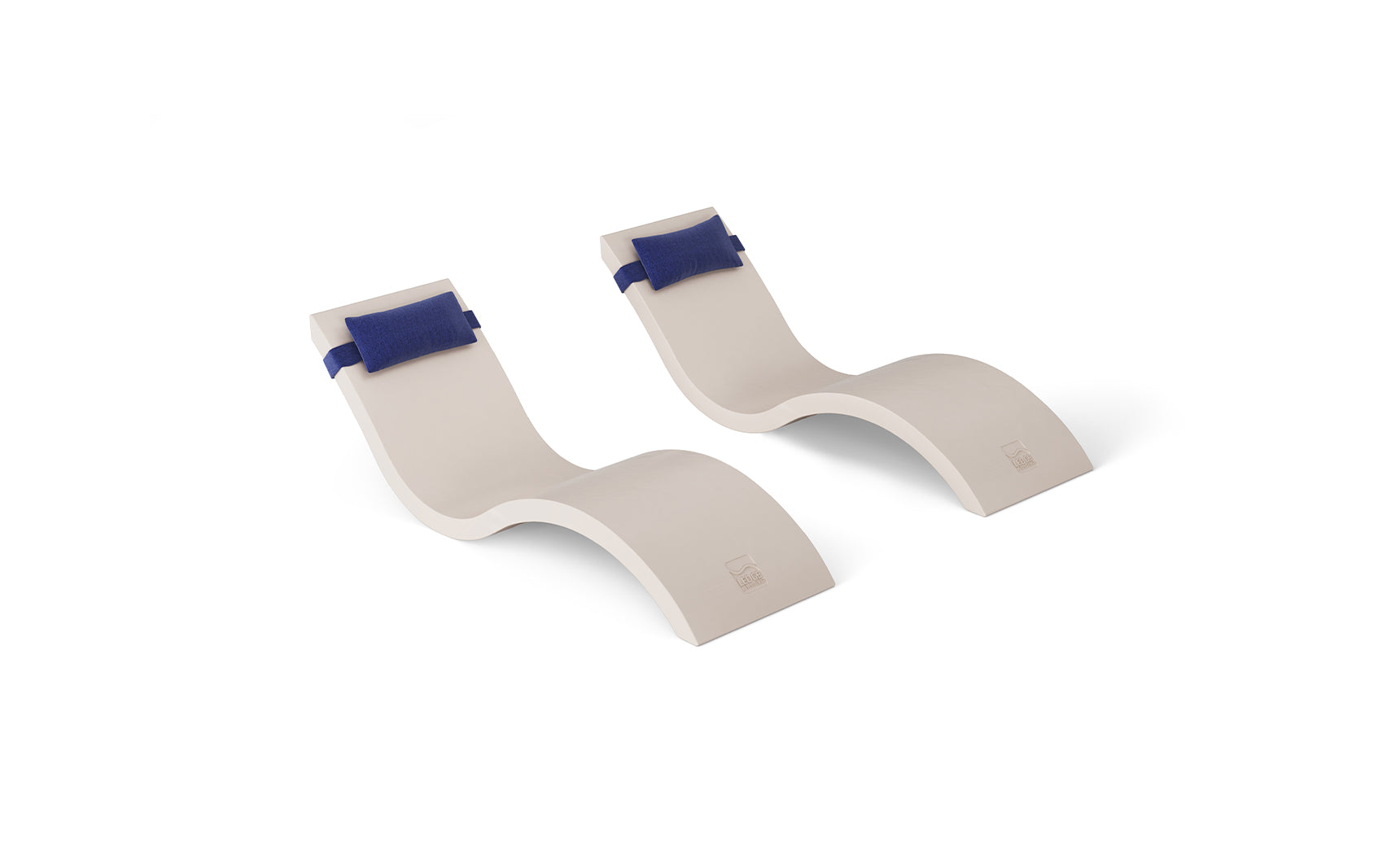 Ledge Signature Chaise and Headrest Pillow In-Pool Set