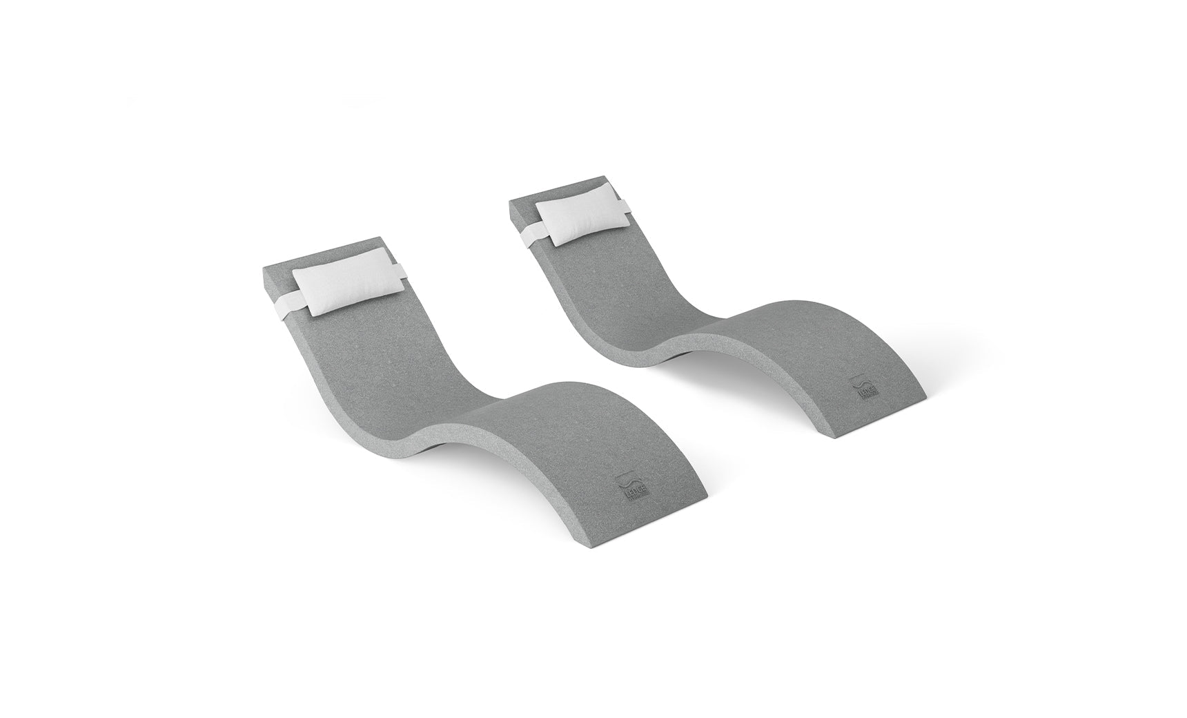 Ledge Signature Chaise and Headrest Pillow In-Pool Set