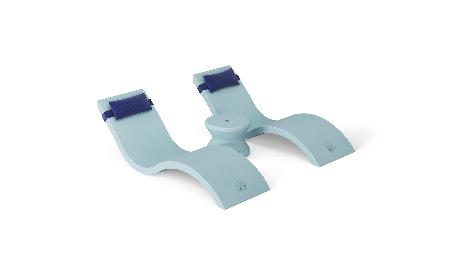 Ledge Signature Chaise Headrest Pillow and Side Table In-Pool Set