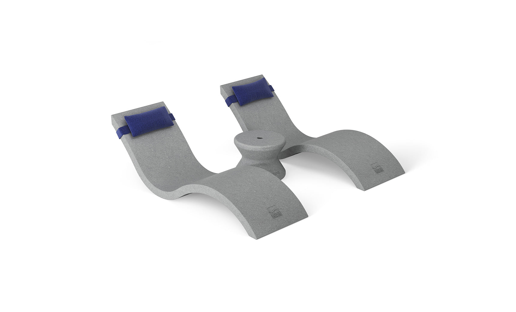 Ledge Signature Chaise Headrest Pillow and Side Table In-Pool Set