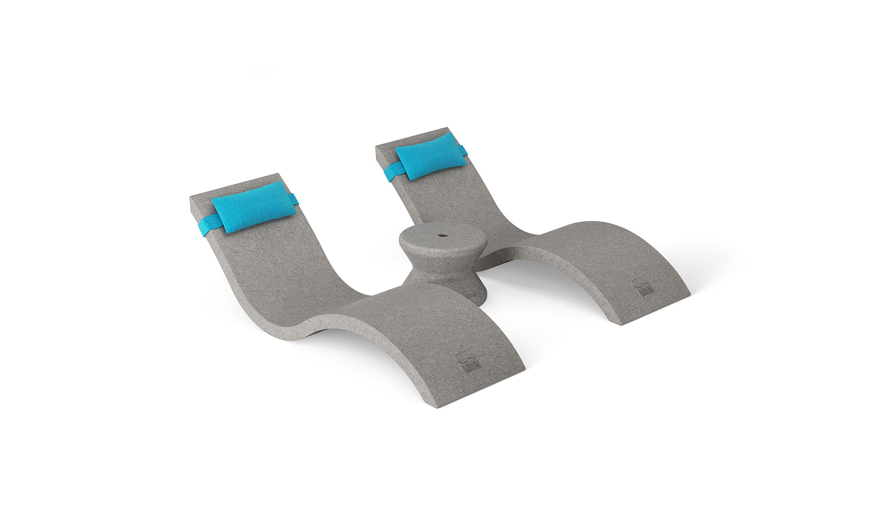 Ledge Signature Chaise Headrest Pillow and Side Table In-Pool Set
