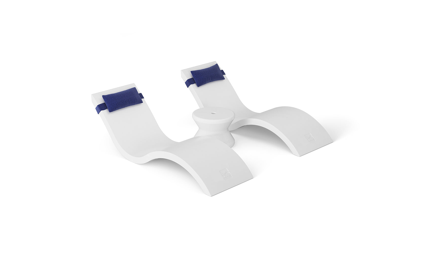 Ledge Signature Chaise Headrest Pillow and Side Table In-Pool Set