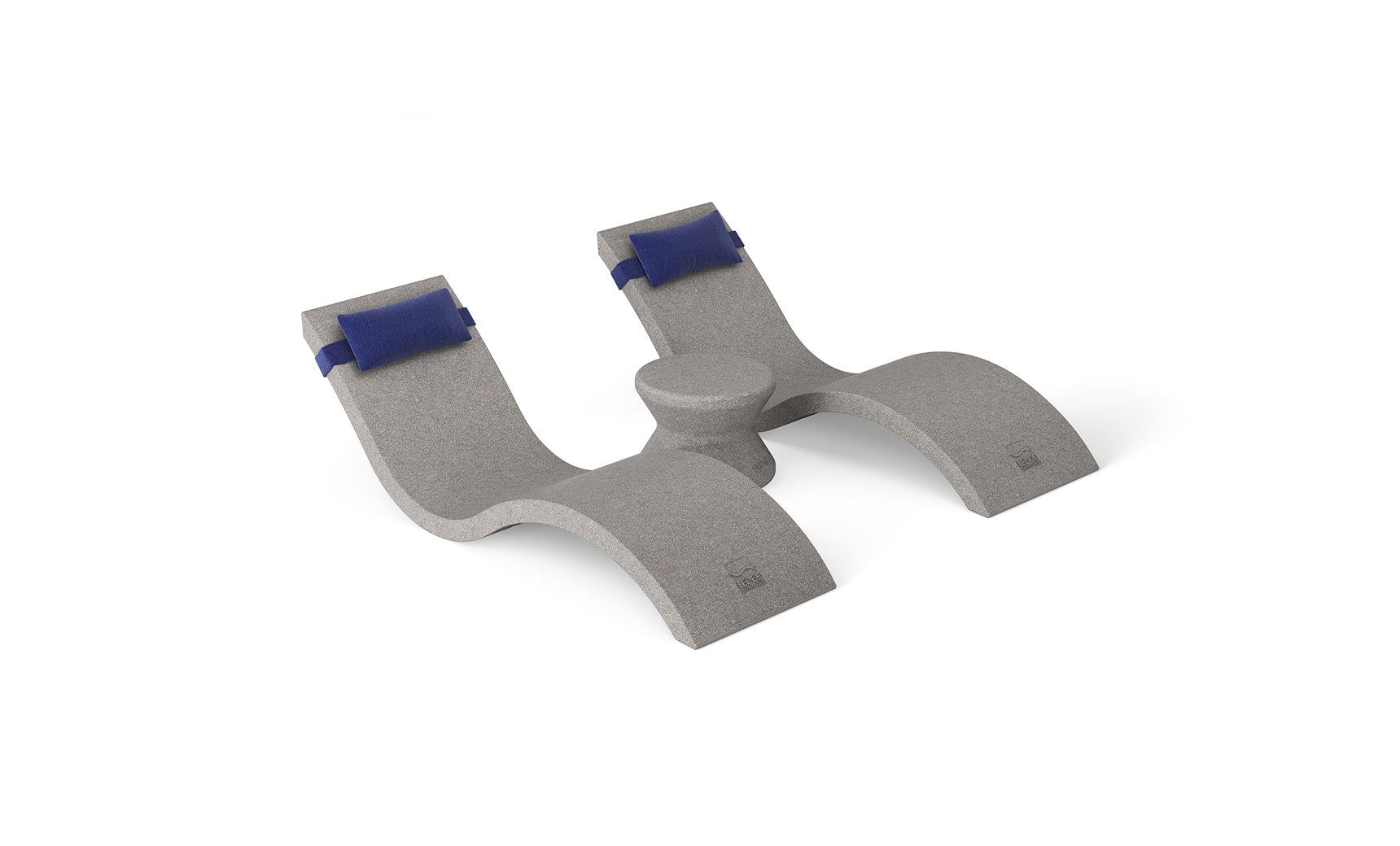 Ledge Signature Chaise Headrest Pillow and Side Table In-Pool Set