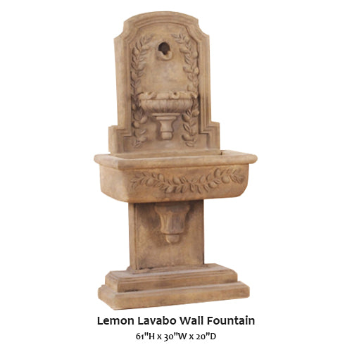 Citrus-Inspired Lemon Lavabo Wall Fountain for a Refreshing Touch